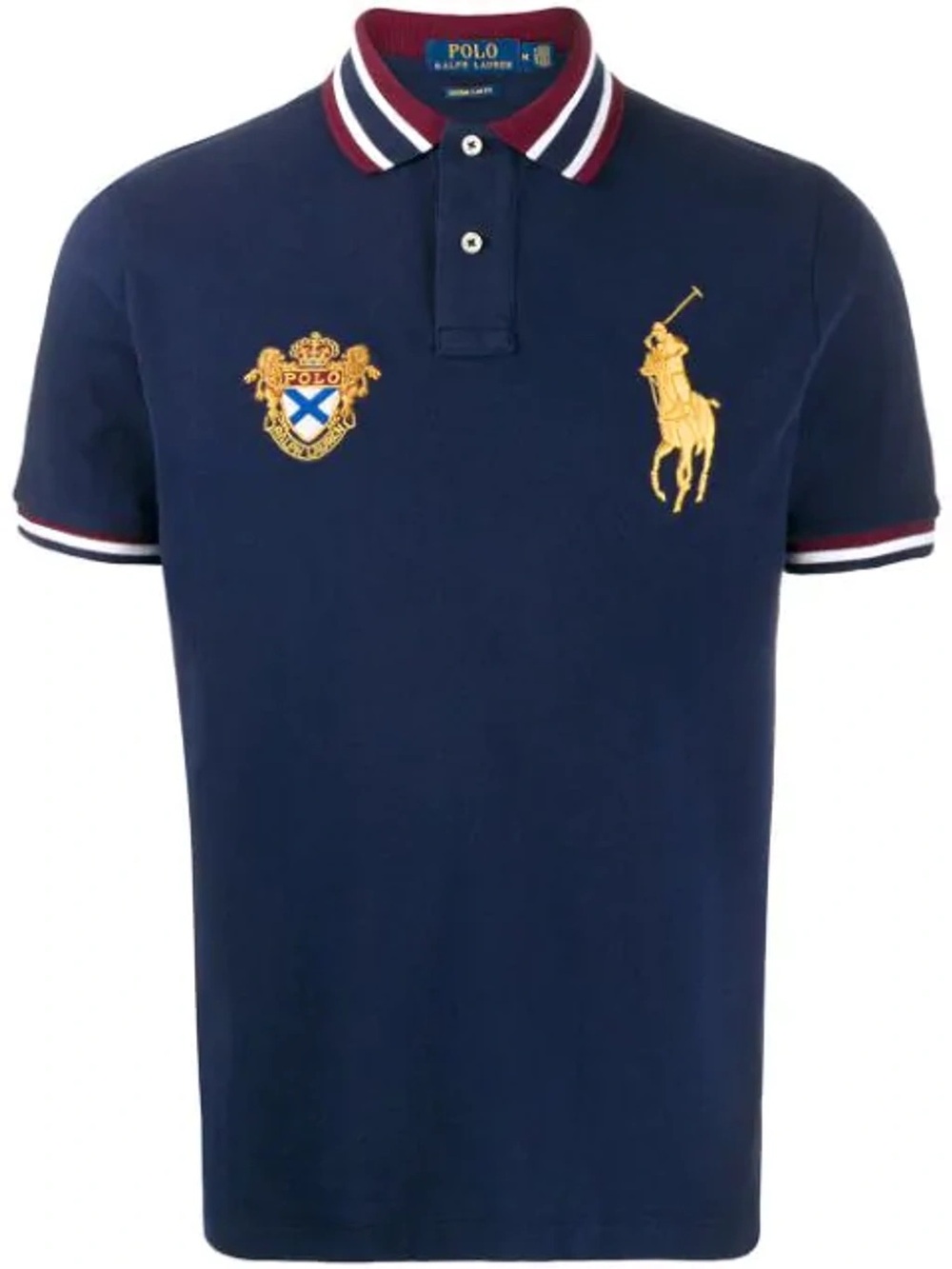 Polo Ralph Lauren Big Pony Navy Blue Short Sleeve polo Shirt medium slim fit